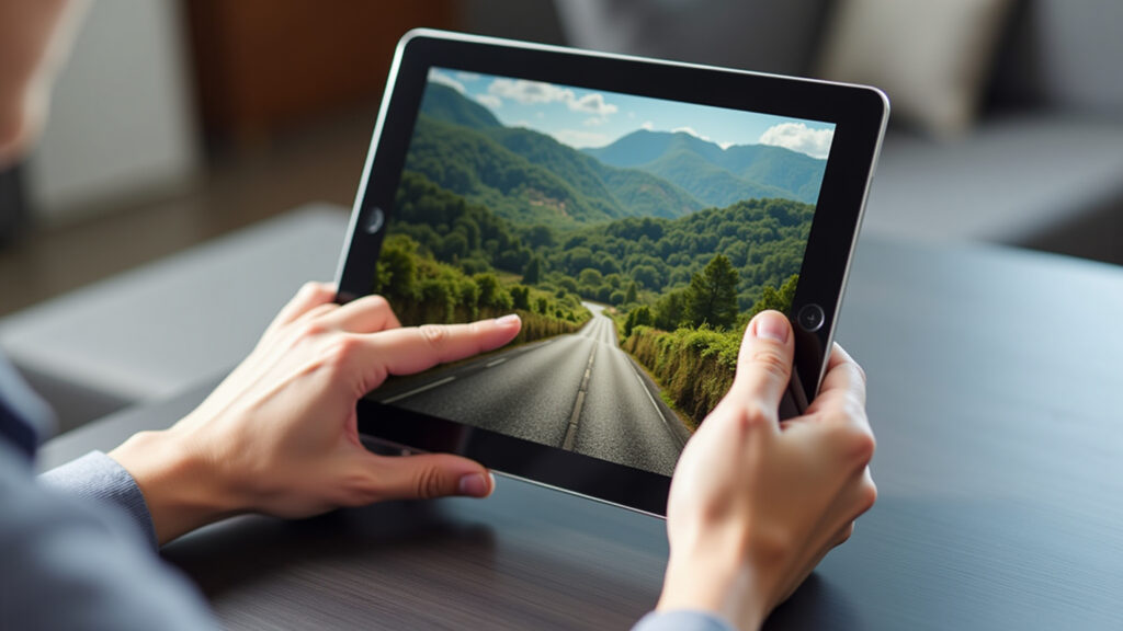 Comparing costs of different monitoring devices on a tablet, Brazilian setting. 8K quality, sharp Comparando custos de dispositivos de monitoramento.