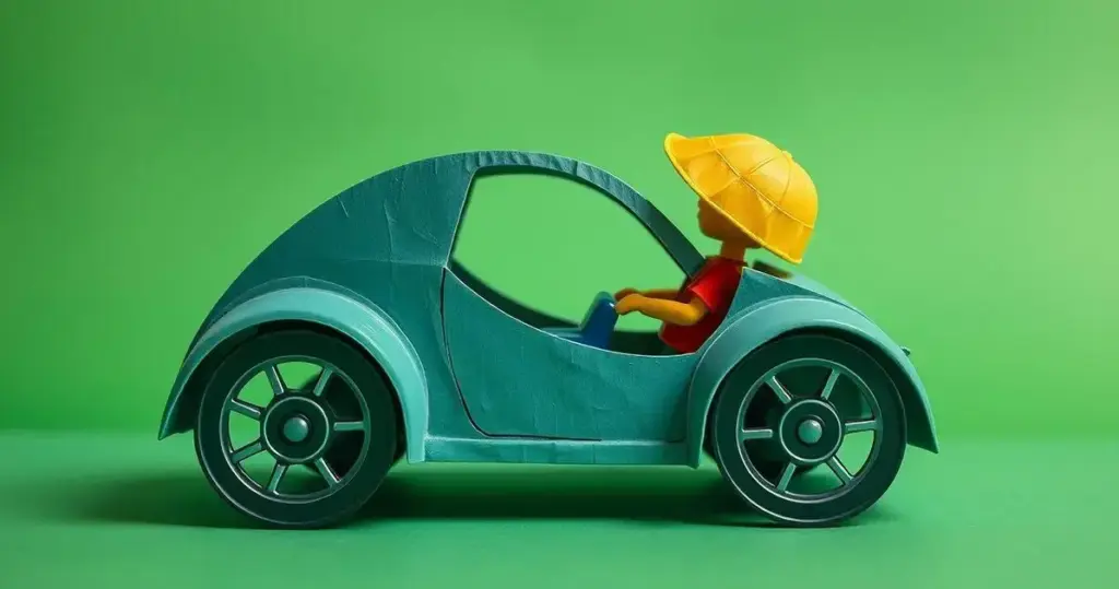 como fazer um carrinho de papel
