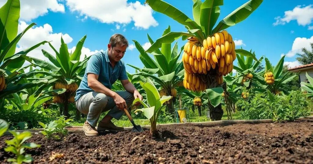 como plantar bananas