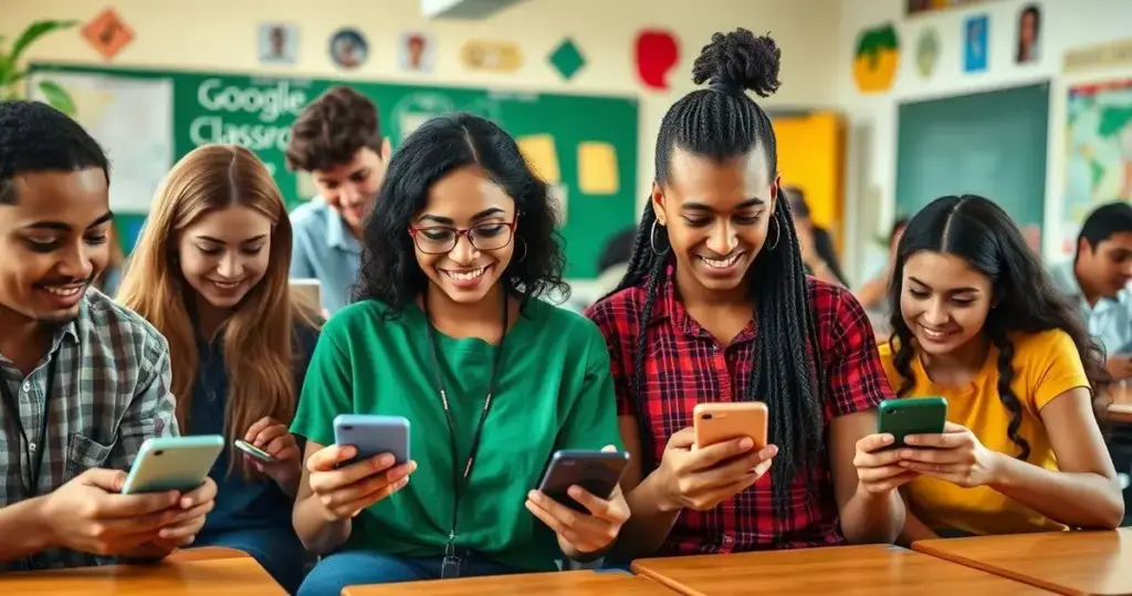 como usar o google classroom no celular