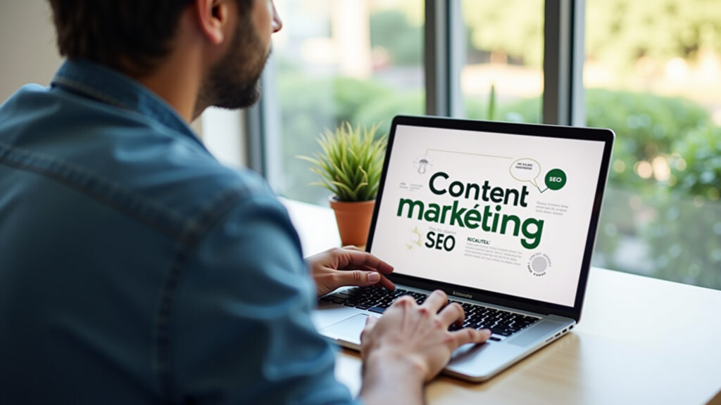 Content marketing, SEO, organic traffic, Brazilian bloggers, professional photography, 8K quality, Marketing de conteúdo e SEO para atrair clientes organicamente.