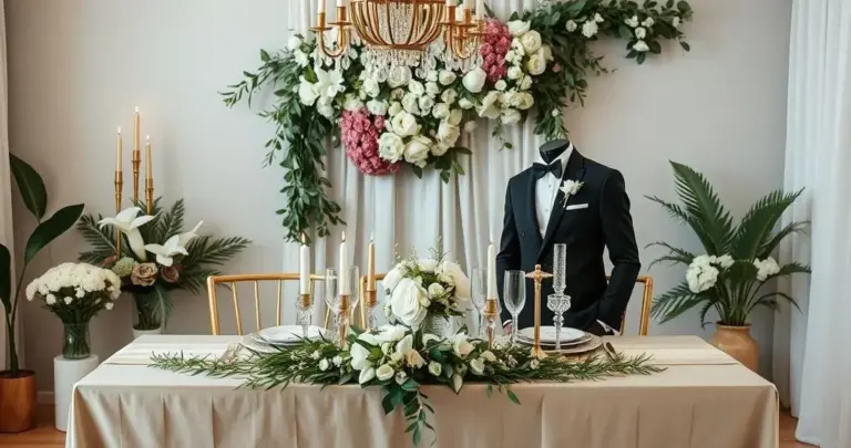 decoração de casamento simples e elegante