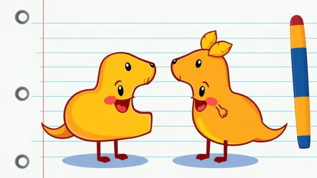 Ilustração de duas vogais se separando como peças de quebra-cabeça, representando um hiato.