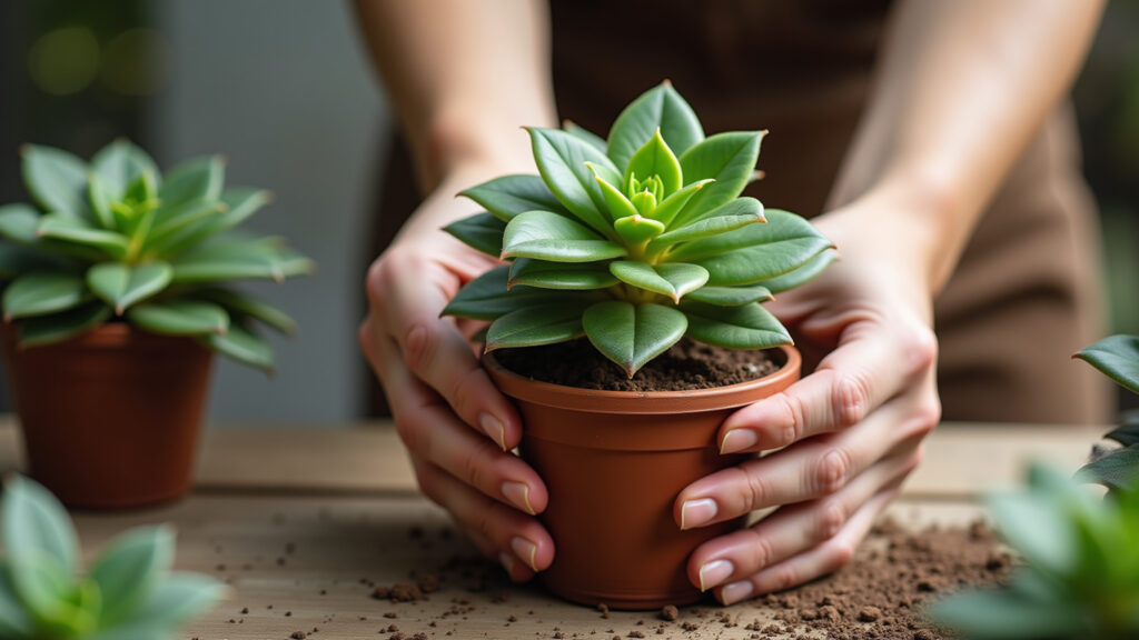 Planting desert rose in a pot, step-by-step guide, professional photography, 8K quality, sharp Plantando Rosa do Deserto em vaso: passo a passo.