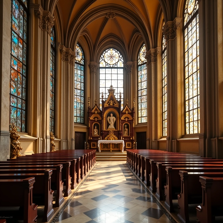 Altar barroco ricamente decorado em igreja histórica de Goiás Velho.