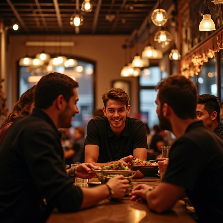 Ambiente acolhedor e atendimento atencioso em restaurante de NY.