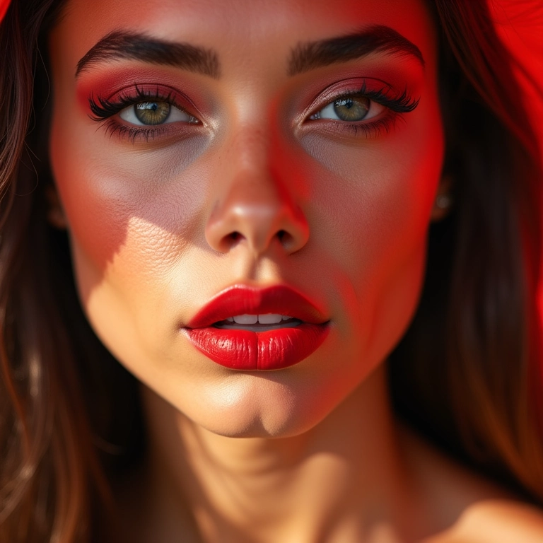 Boca tudo, olho nada para maquiagem de festival.