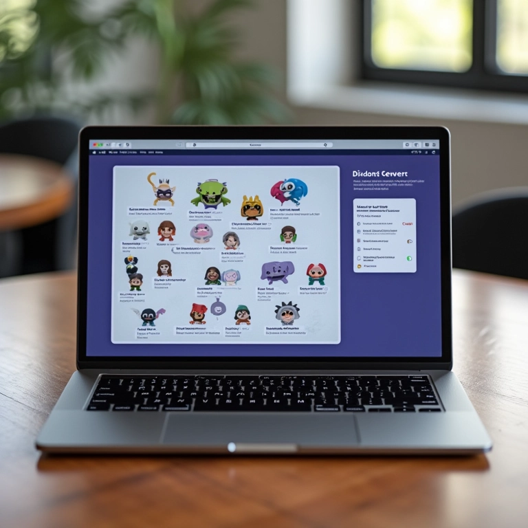 Captura de tela de servidores do Discord sendo navegados, ícones diversos.