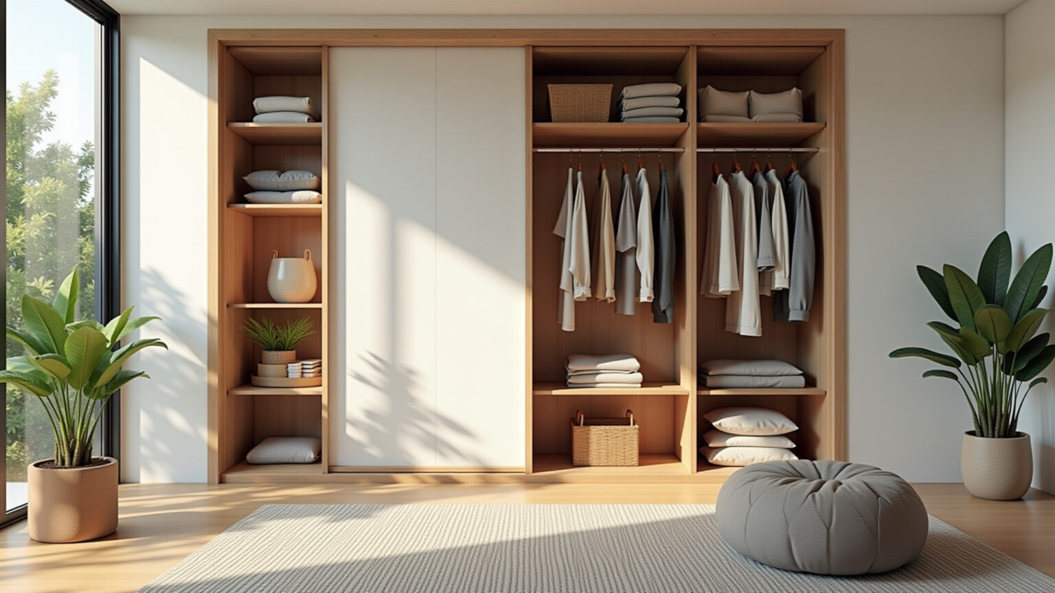 Dicas para Escolher um Guarda Roupa de Solteiro Guarda roupa de solteiro moderno e organizado em quarto brasileiro.