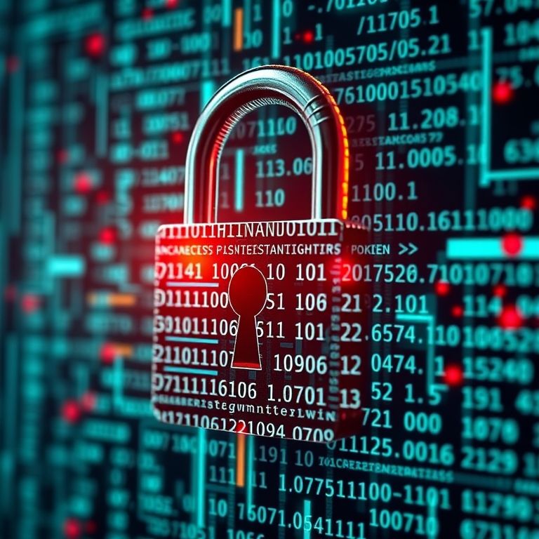 Ícone de cadeado feito de código complexo, simbolizando uma senha forte.