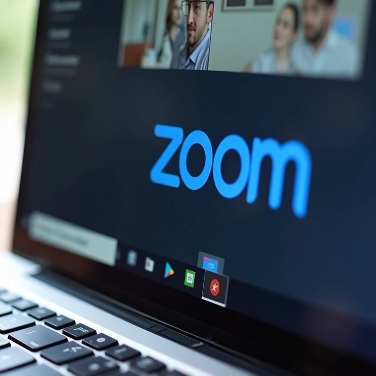 Interface do Zoom mostrando recursos avançados de videoconferência.