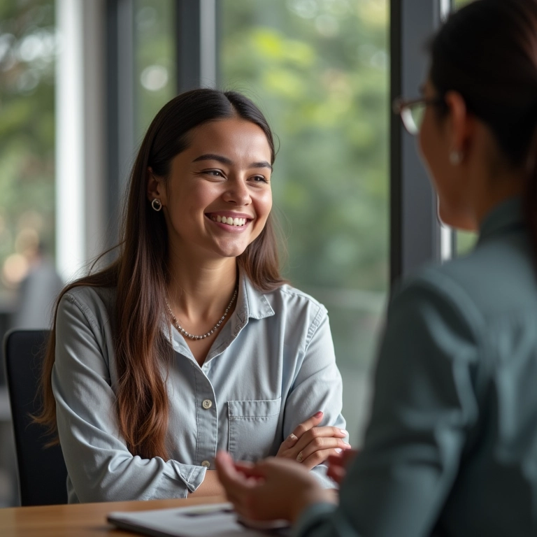 Jovem aprendiz recebendo orientação de um mentor no ambiente de trabalho.