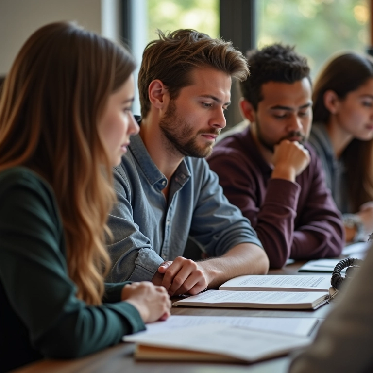 Jovens participando de um workshop de qualificação profissional.
