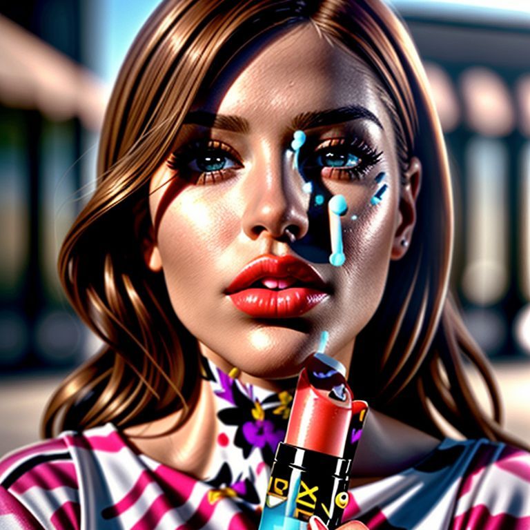 Lábios hidratados e com cor na maquiagem natural.