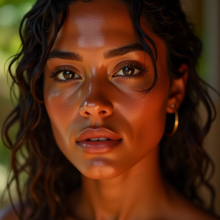 Maquiagem com efeito molhado para festival.