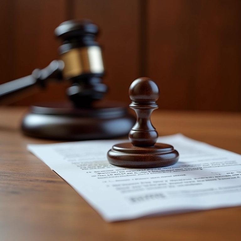 Martelo de juiz e documentos carimbados, representando a homologação de sentença estrangeira no Brasil.