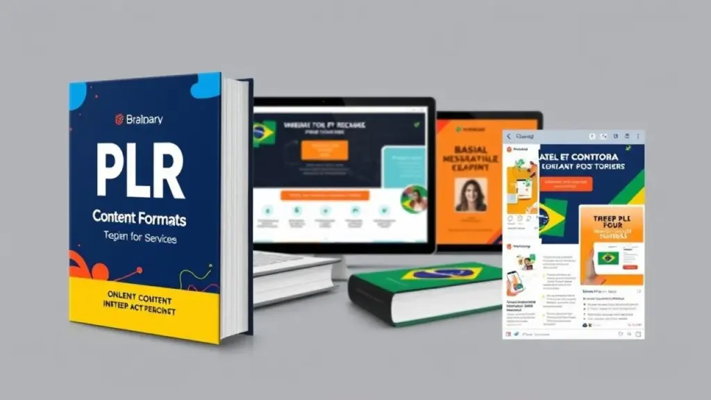 Formatos PLR: E-books, cursos, posts, templates.
