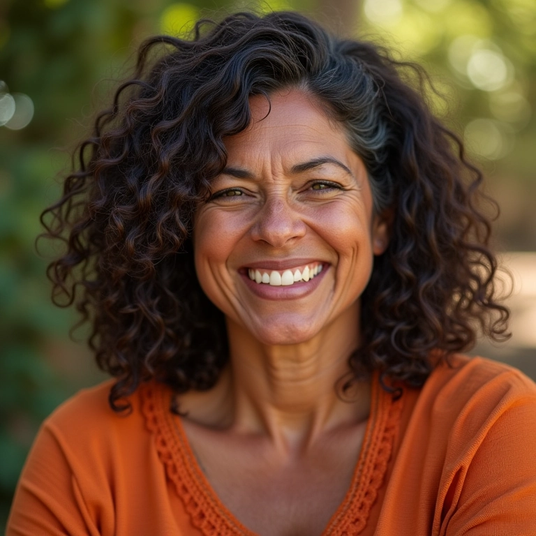 Pessoa com Deficiência na Família: Direitos e Apoio Mulher sorrindo com apoio familiar, demonstrando a força e o amor em face da deficiência.