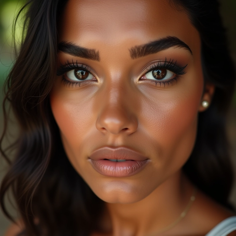 Olho tudo, boca nada para maquiagem de festival.