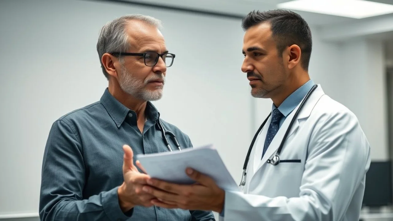Médico explica avanços no tratamento de câncer de próstata para paciente brasileiro.
