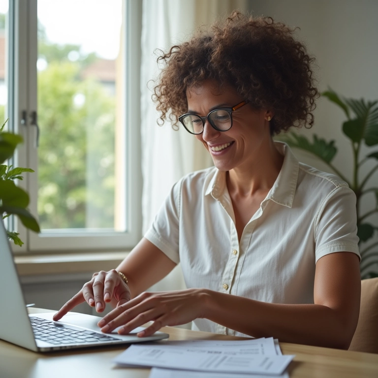 Pagando contas essenciais online.