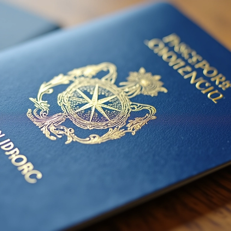 Passaporte brasileiro válido com carimbos da União Europeia.