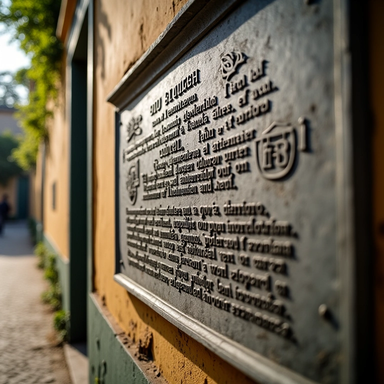 Placa histórica detalhando a história de Goiás Velho.