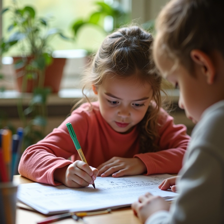 Professor anotando observações sobre habilidades socioemocionais do aluno.