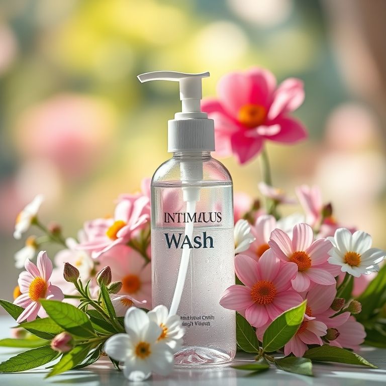 Sabonete íntimo Intimus Fresh com flores frescas.