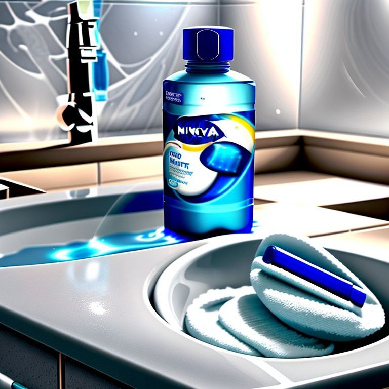 Sabonete íntimo Nivea Íntimo Sensitive em um banheiro.