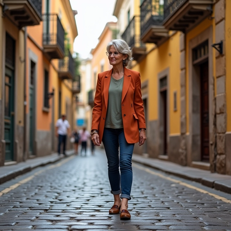 Sapatos confortáveis e estilosos para consultoras de viagem em cidade histórica.