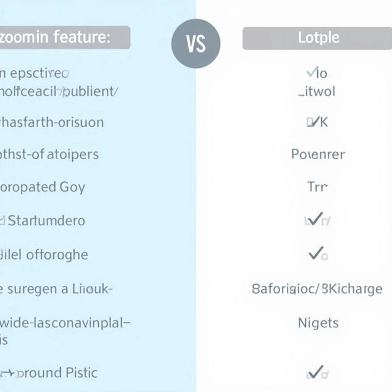 Tabela comparativa das funcionalidades do Zoom e Google Meet.