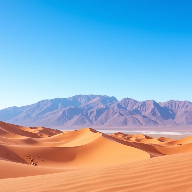 Fotos do Deserto de Atacama no Chile Vista panorâmica do Deserto do Atacama no Chile, com suas dunas e céu azul.