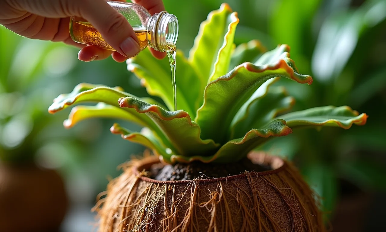 Adubação regular do chifre de veado.