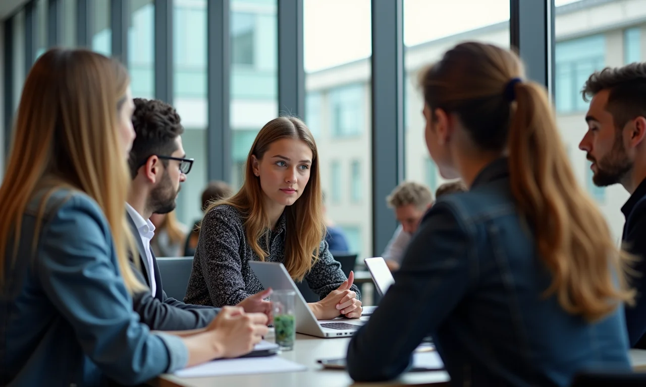 Alunos em evento de tecnologia, demonstrando as vantagens do curso tecnólogo.