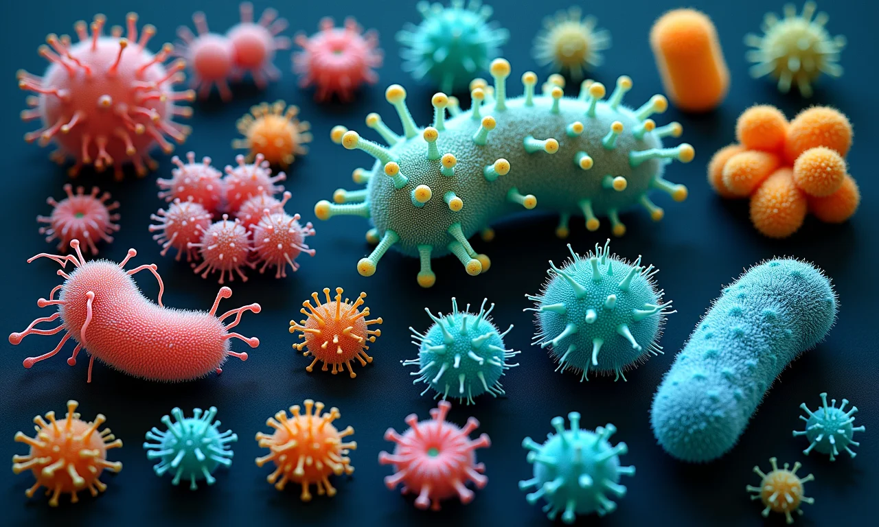 Bactérias e cianobactérias com diferentes vias metabólicas representadas.