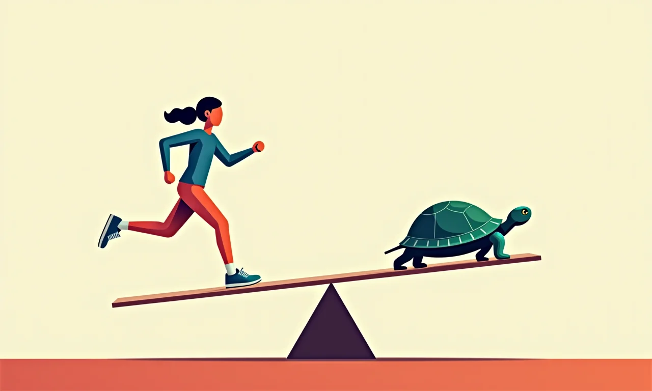 Balança representando a relação entre potência e duração dos medicamentos.