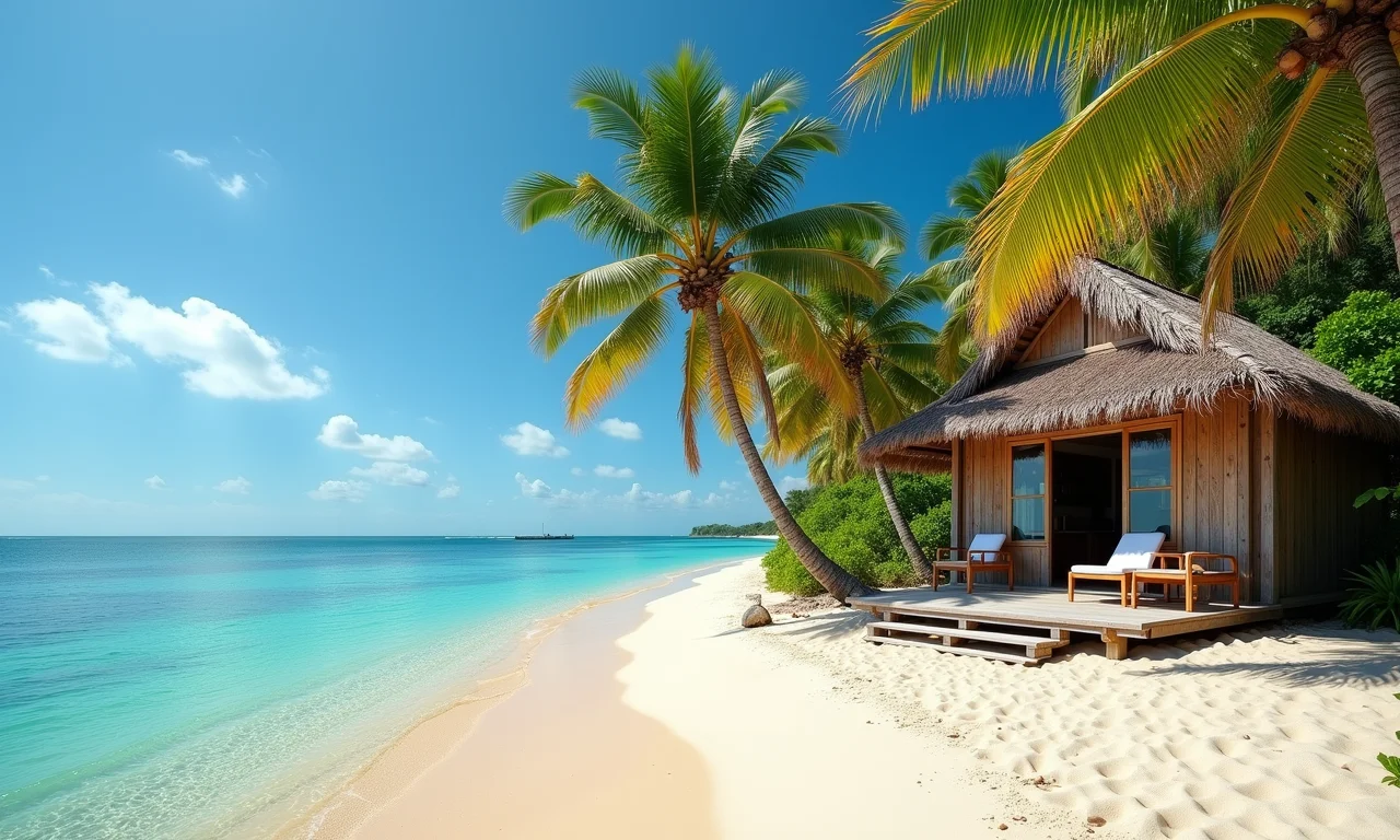 Cabana de praia rústica na Costa dos Coqueiros, Bahia, com charme e tranquilidade.