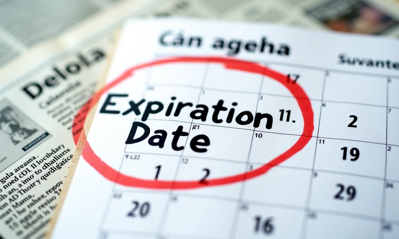 Calendário com 'Data de Vencimento' circulada em vermelho.