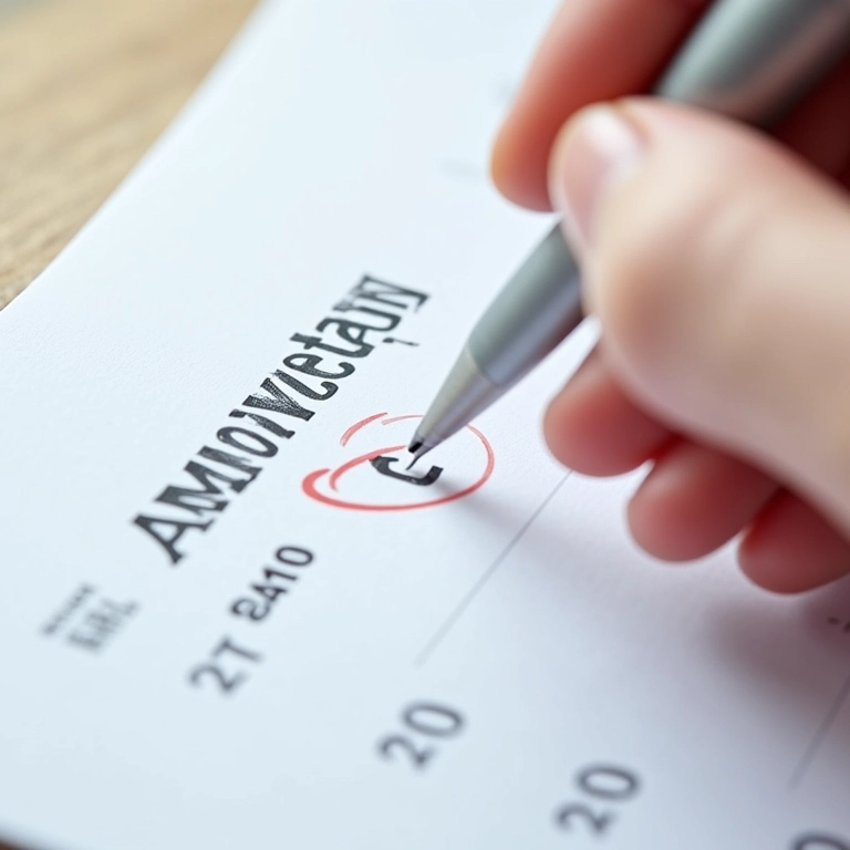 Calendário marcando uma data específica, simbolizando o melhor momento para amortizar.