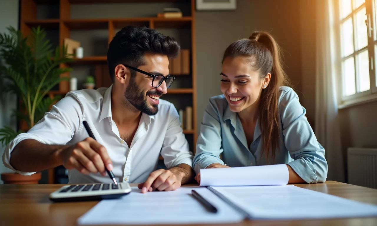 Casal discutindo divórcio amigável vs. documentos legais e custos.