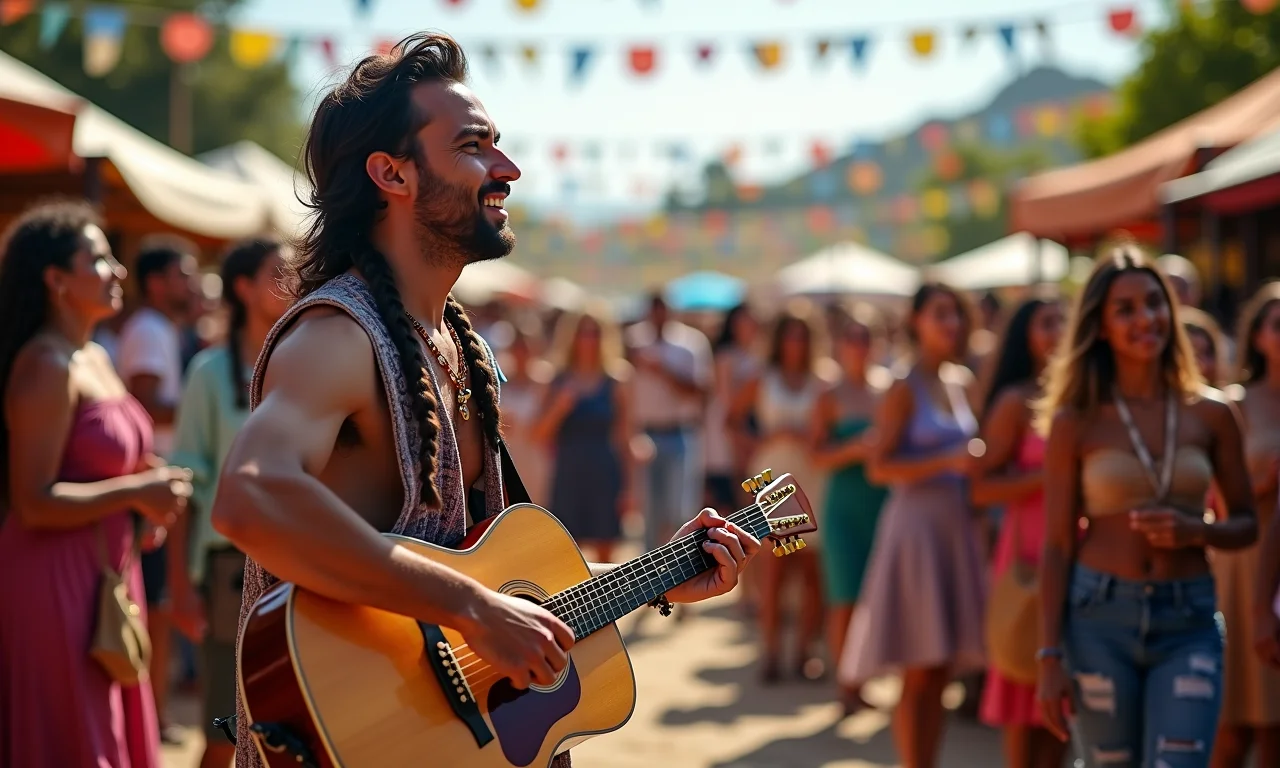 Celebração cultural em Pedra Azul com música e dança.