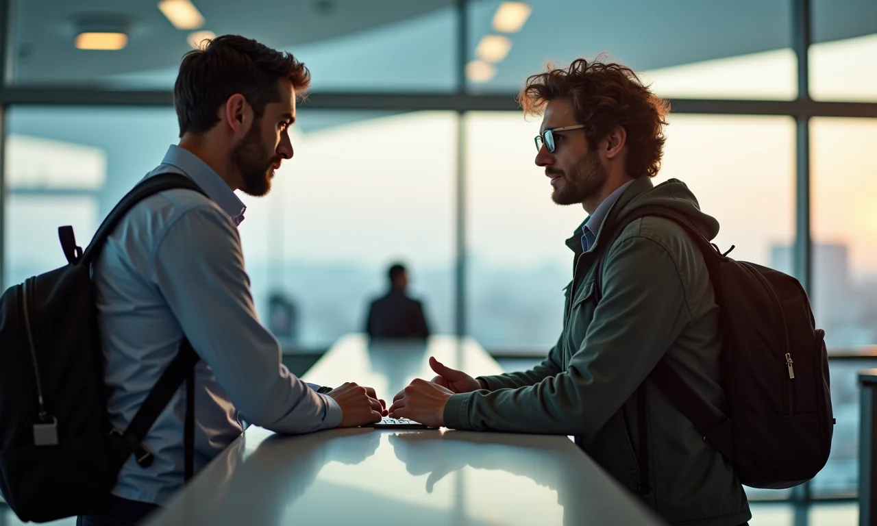 Comparativo das desvantagens de milhas (estresse) vs. vantagens de pontos (relaxamento).