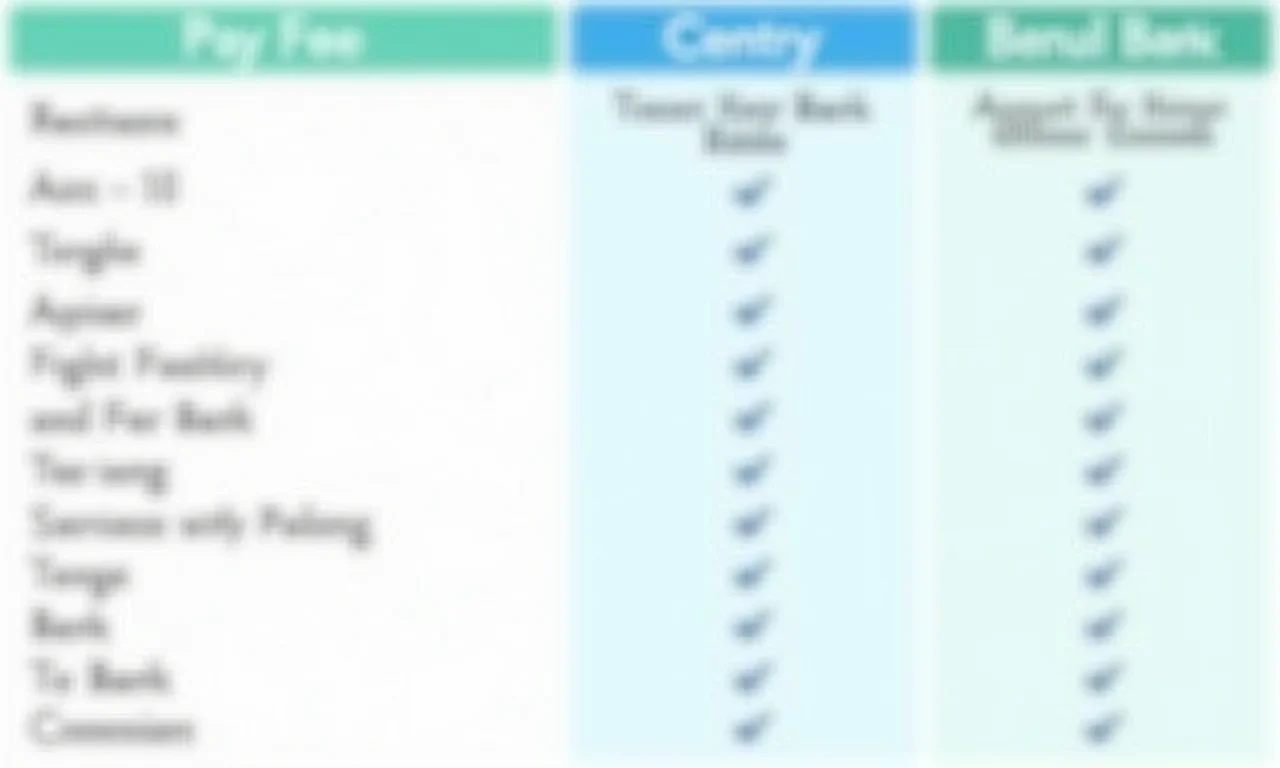 Comparativo de tarifas e pacotes de serviços de diferentes contas bancárias.