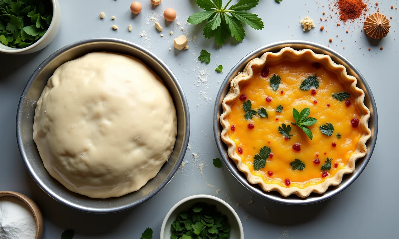 Comparativo: massa caseira vs massa pronta para mini quiche.