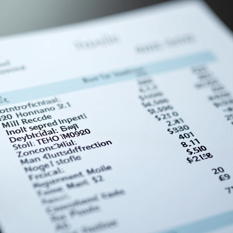 Fatura de telefone detalhada com custos inesperados de ligações a cobrar.