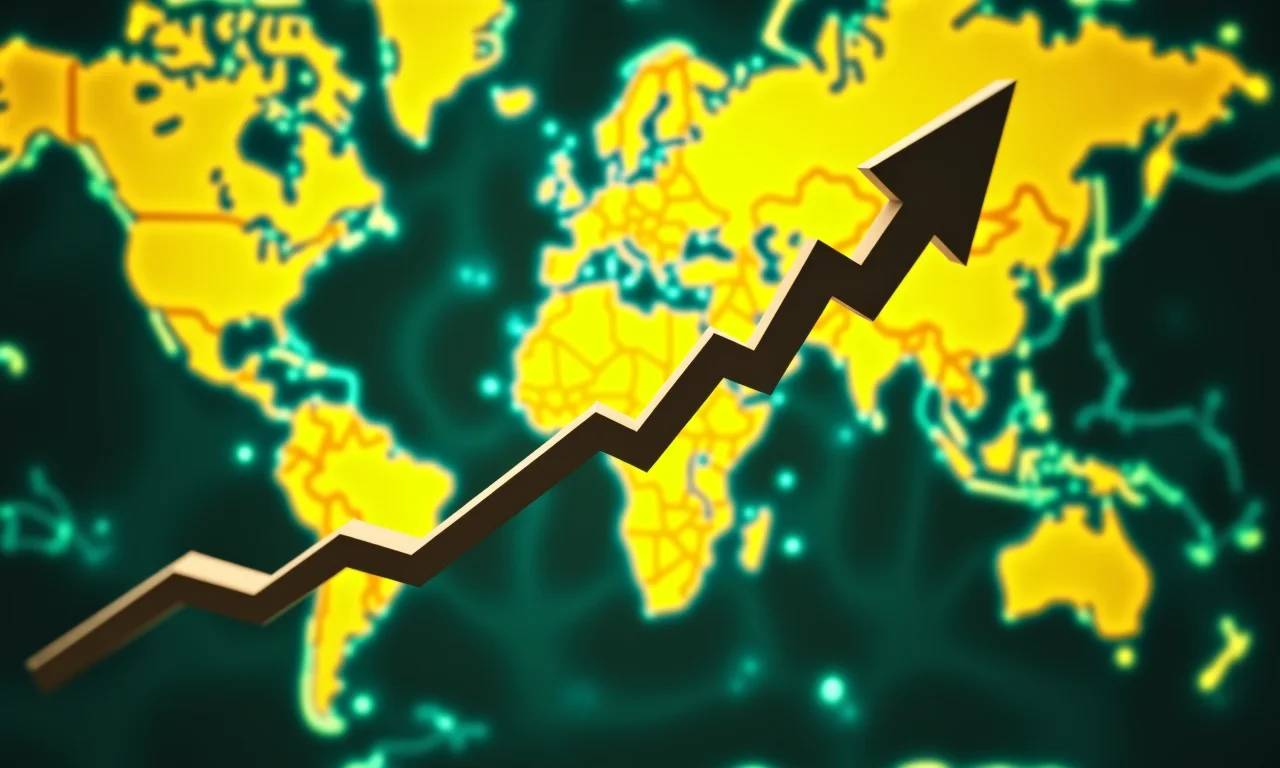 Gráfico crescente da demanda por urânio no mapa mundial.