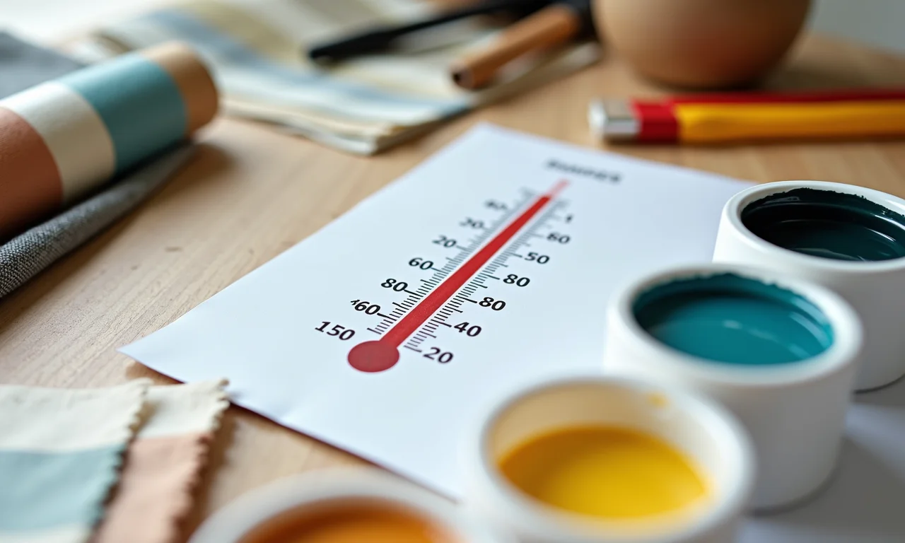 Gráfico de termômetro para projetos de decoração.