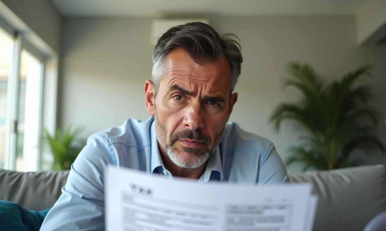 Homem confuso com documentos fiscais, pensando quem precisa declarar PIX.