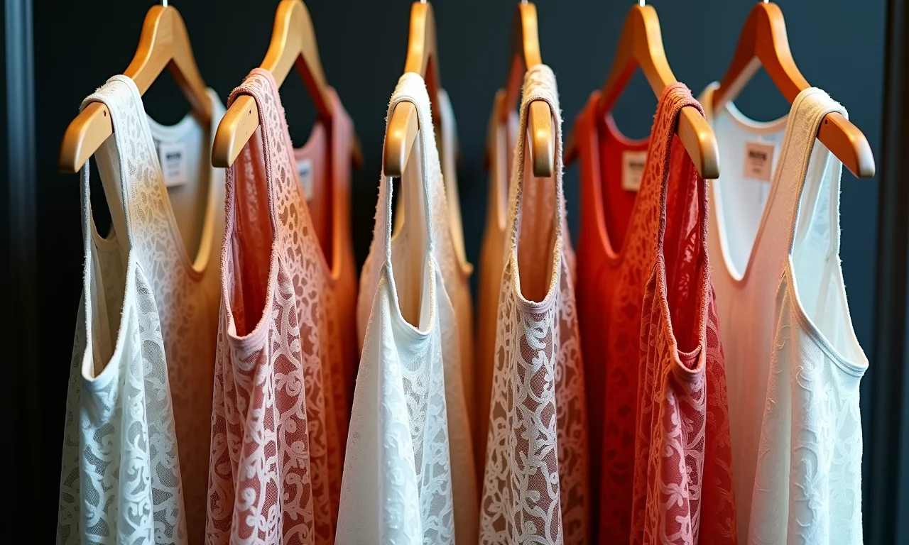 Ideias criativas para seu colete de renda: diversos modelos expostos em um estúdio.